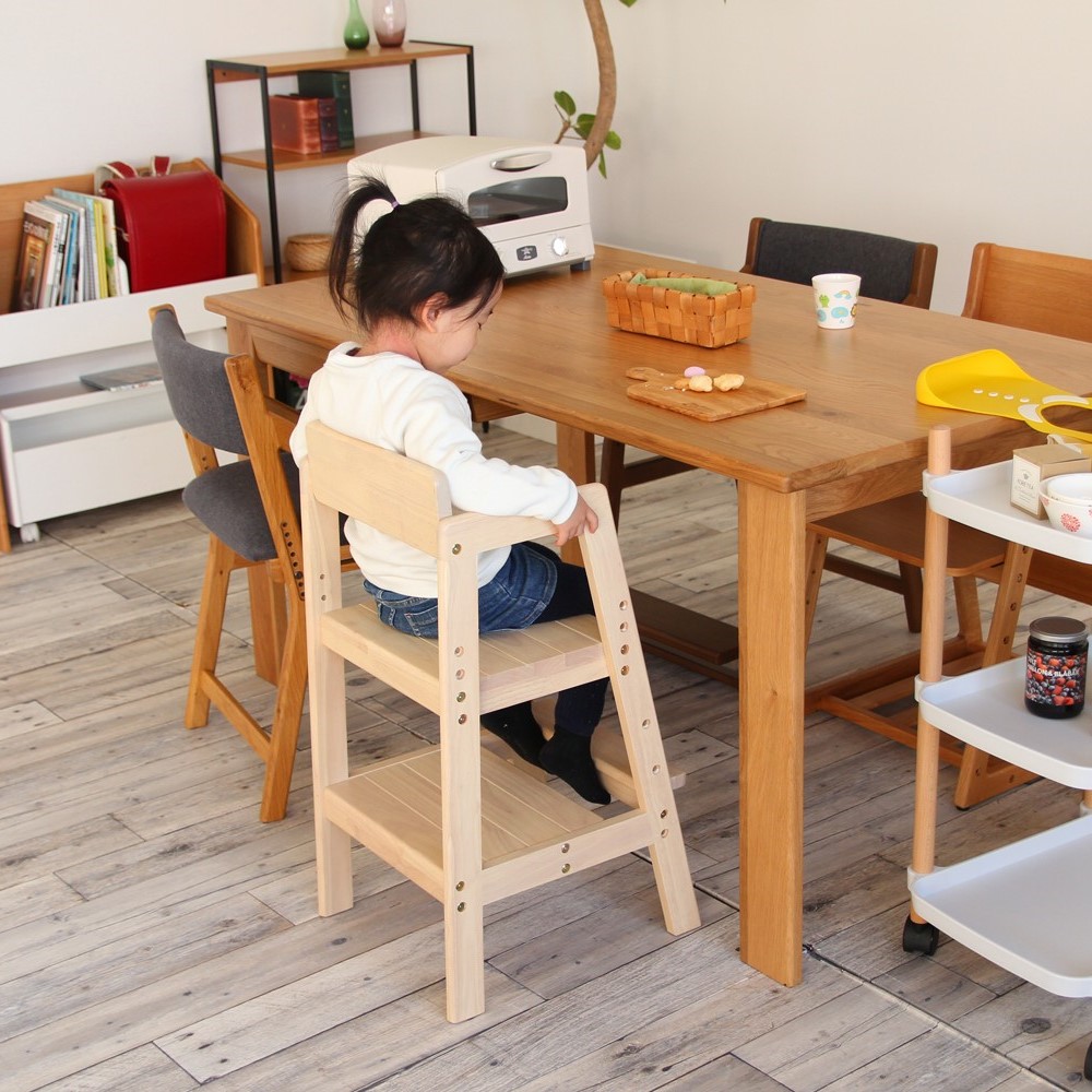 送料無料】キッズハイチェア Kids High Chair -stair-（ナチュラル